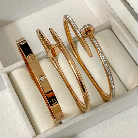 Rose Gold Bangle Bracelet For Girls and Women - Picture 13 of 13